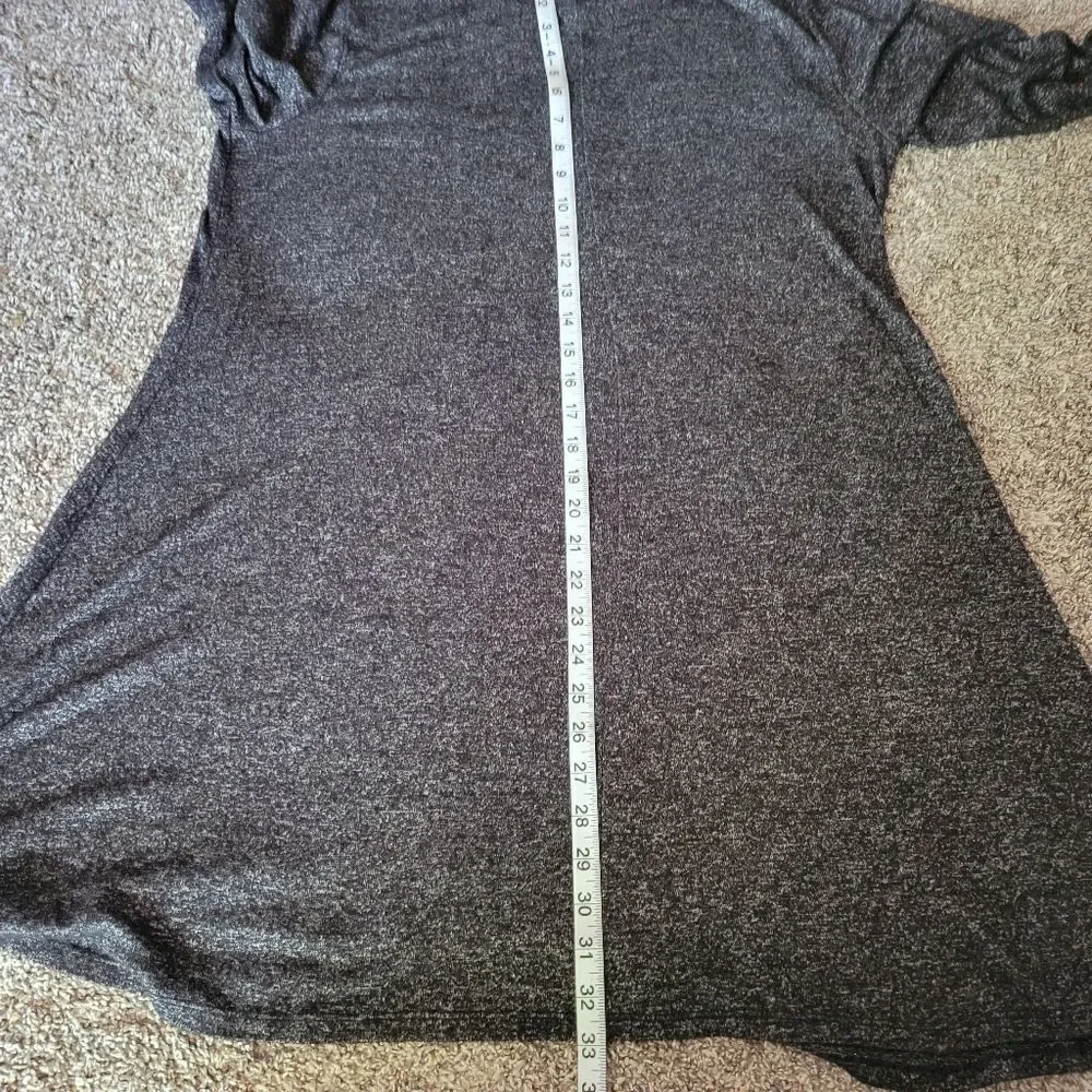 Old Navy Marled Gray Long Sleeve Rolled Round Neck Sweater Dress Size L